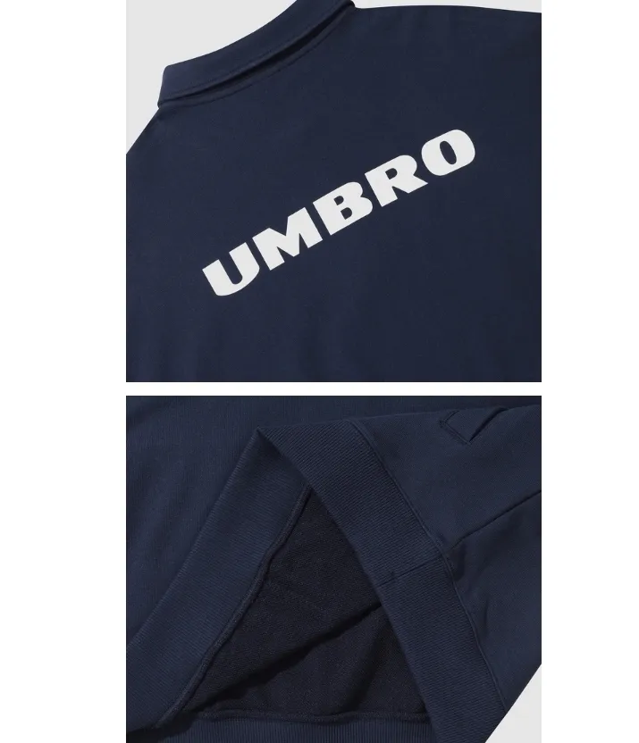 UMBRO  |Unisex Street Style Long Sleeves Plain Logo Polos