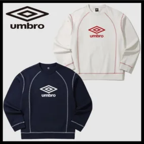 UMBRO  |Unisex Street Style U-Neck Long Sleeves Plain Cotton Logo