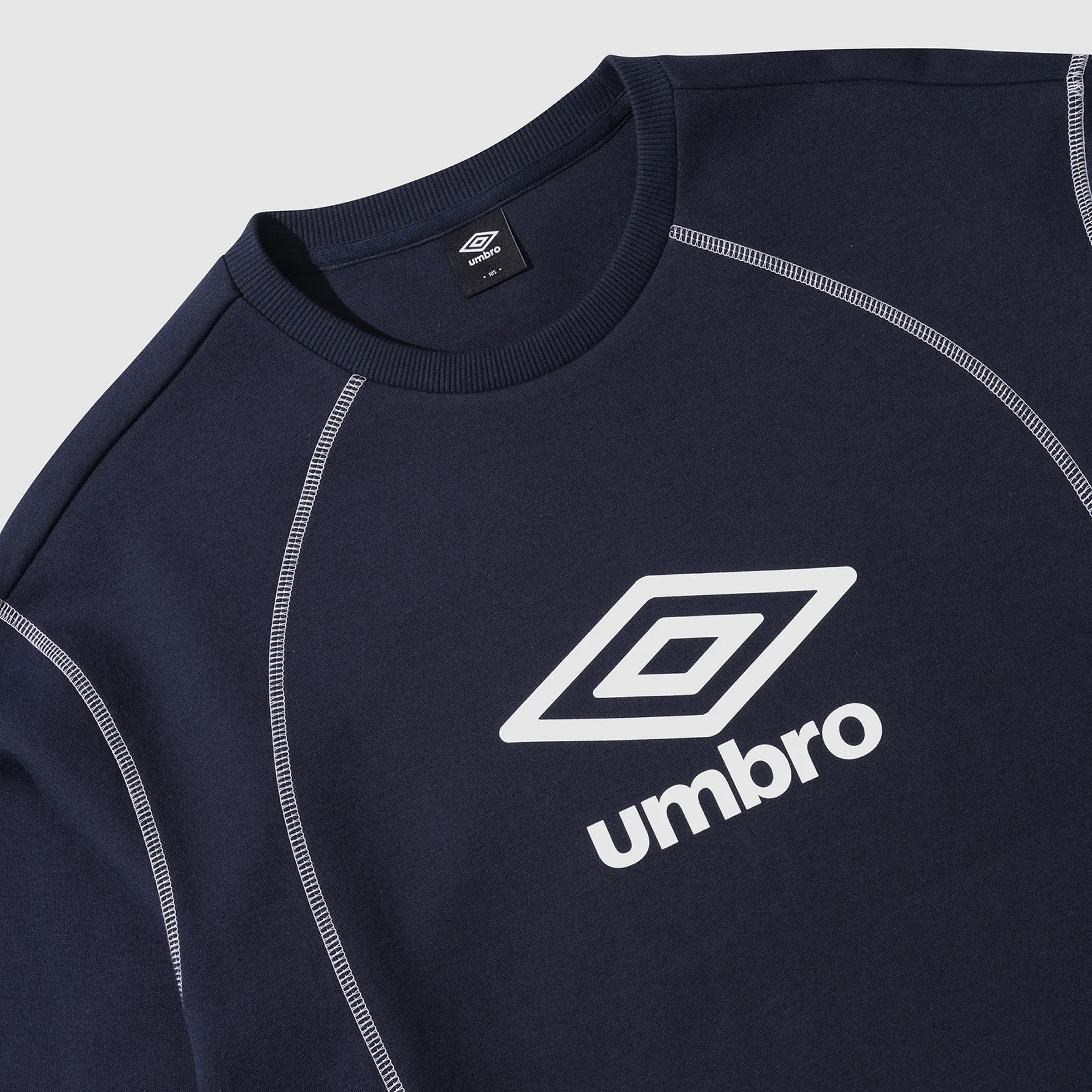 UMBRO  |Unisex Street Style U-Neck Long Sleeves Plain Cotton Logo