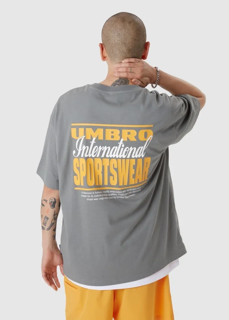 UMBRO  |Unisex Street Style U-Neck Plain Short Sleeves Logo T-Shirts