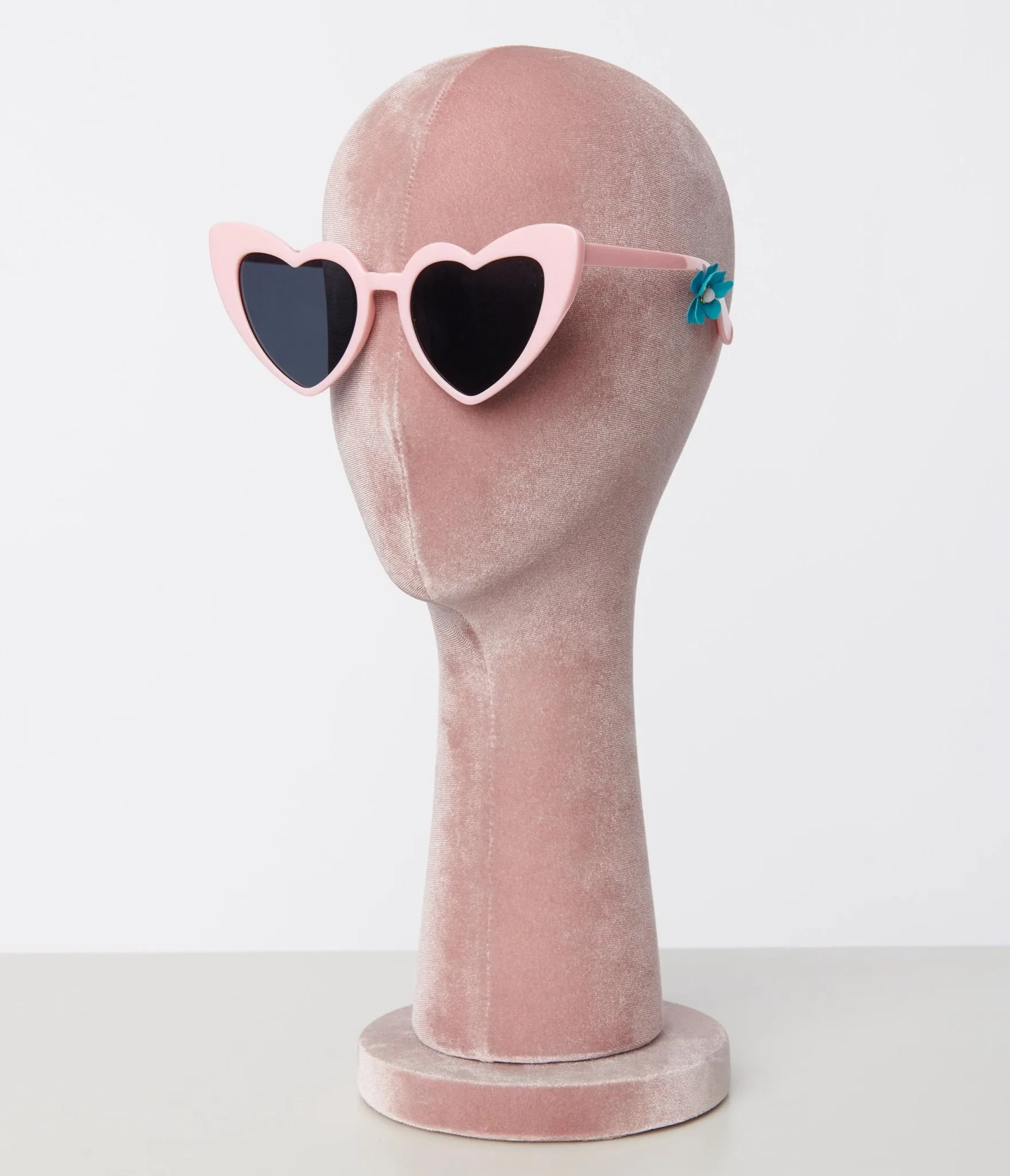 Unique Vintage Light Pink Heart Sunglasses