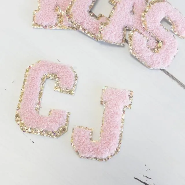 Varsity Letter Patch {light pink}