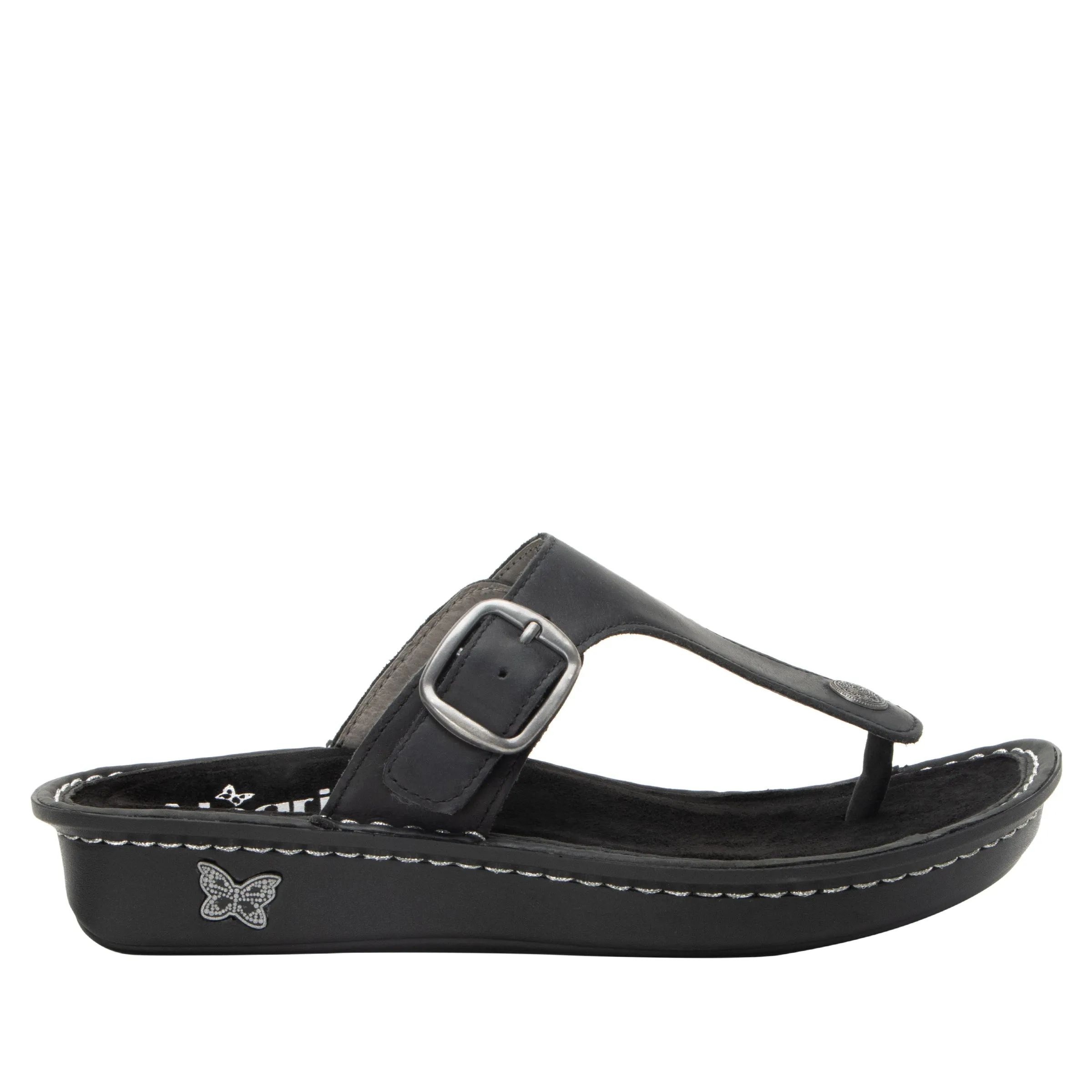 Vella Oiled Black Sandal