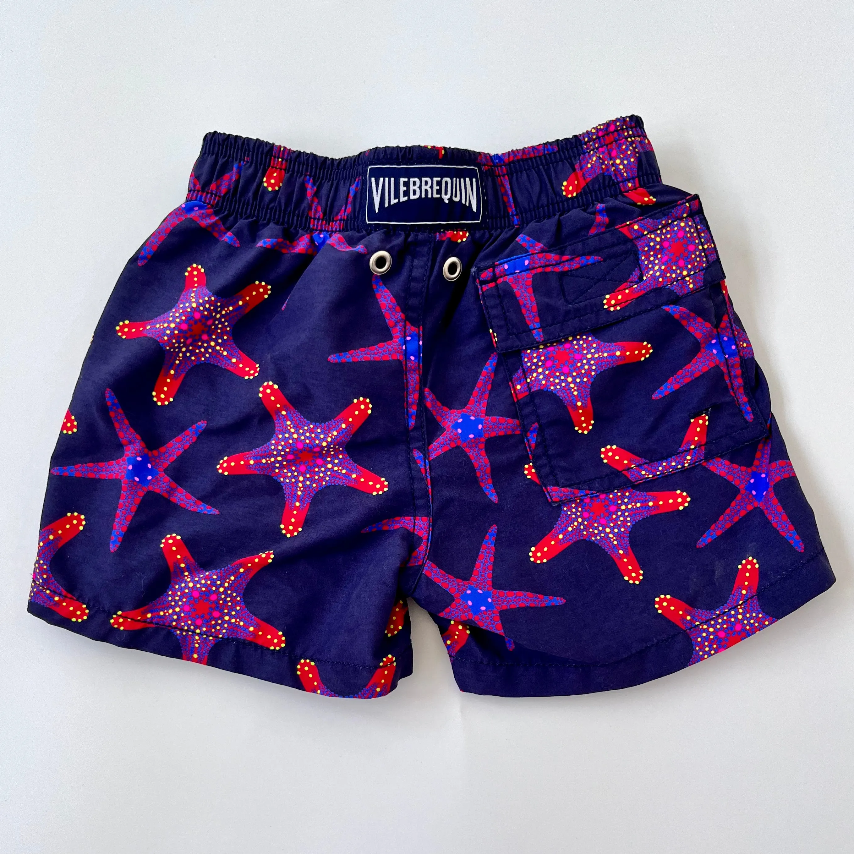 Vilebrequin Navy Blue Starfish Swim Shorts: 2 Years