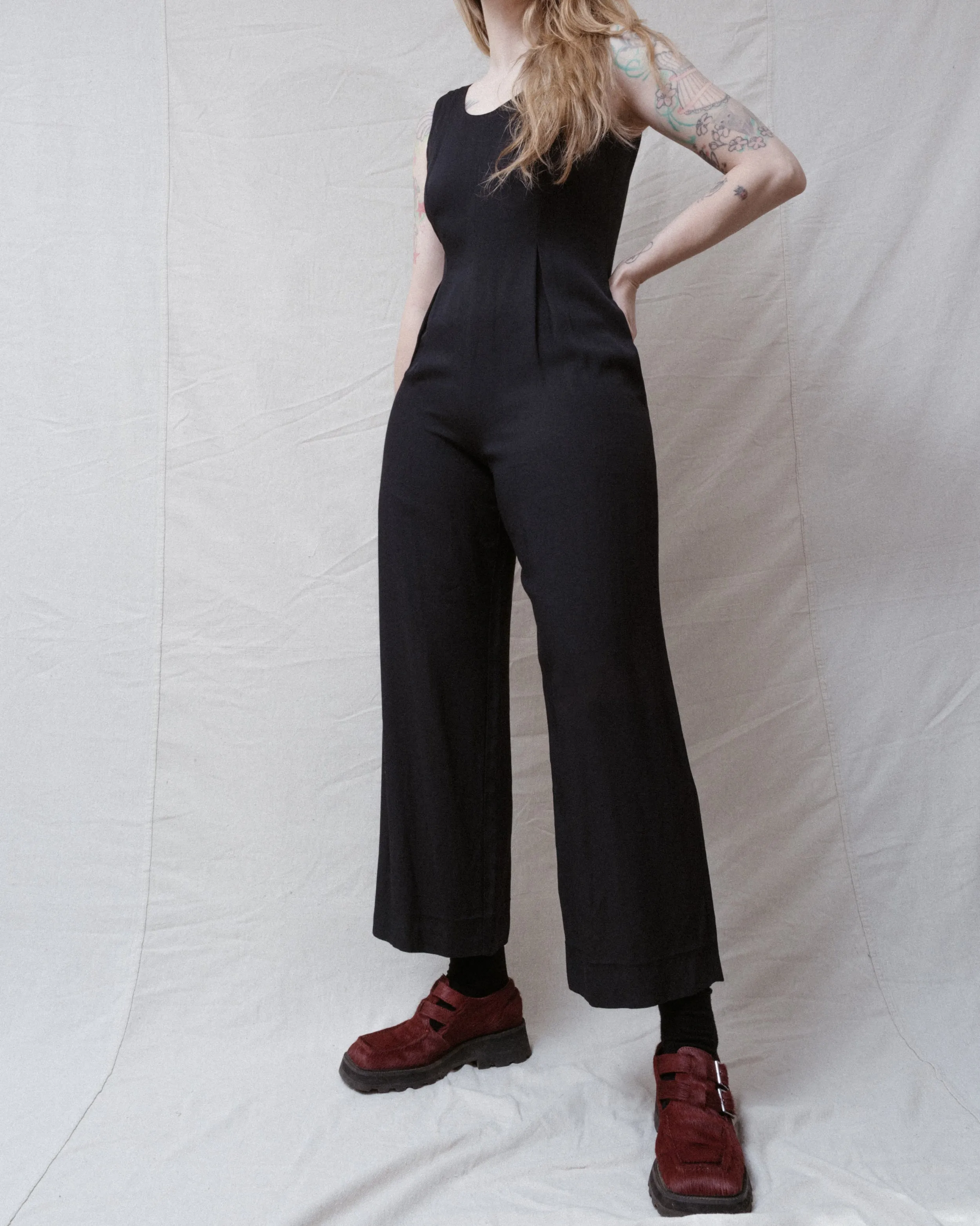 Vintage Black Jumpsuit (S)