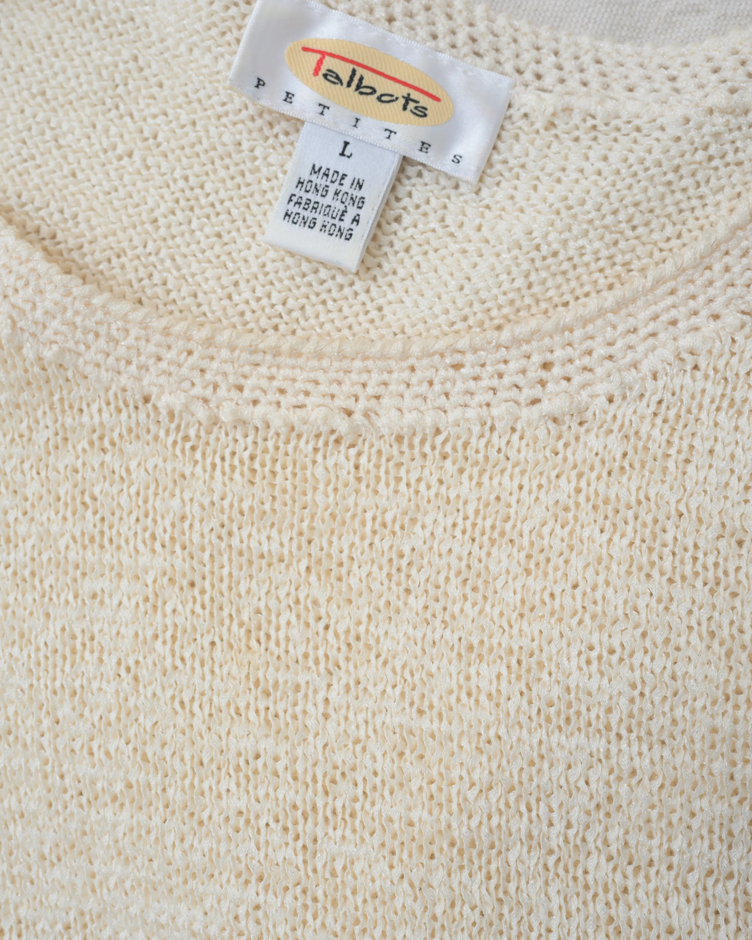 Vintage Cream Knit Top (S-L)