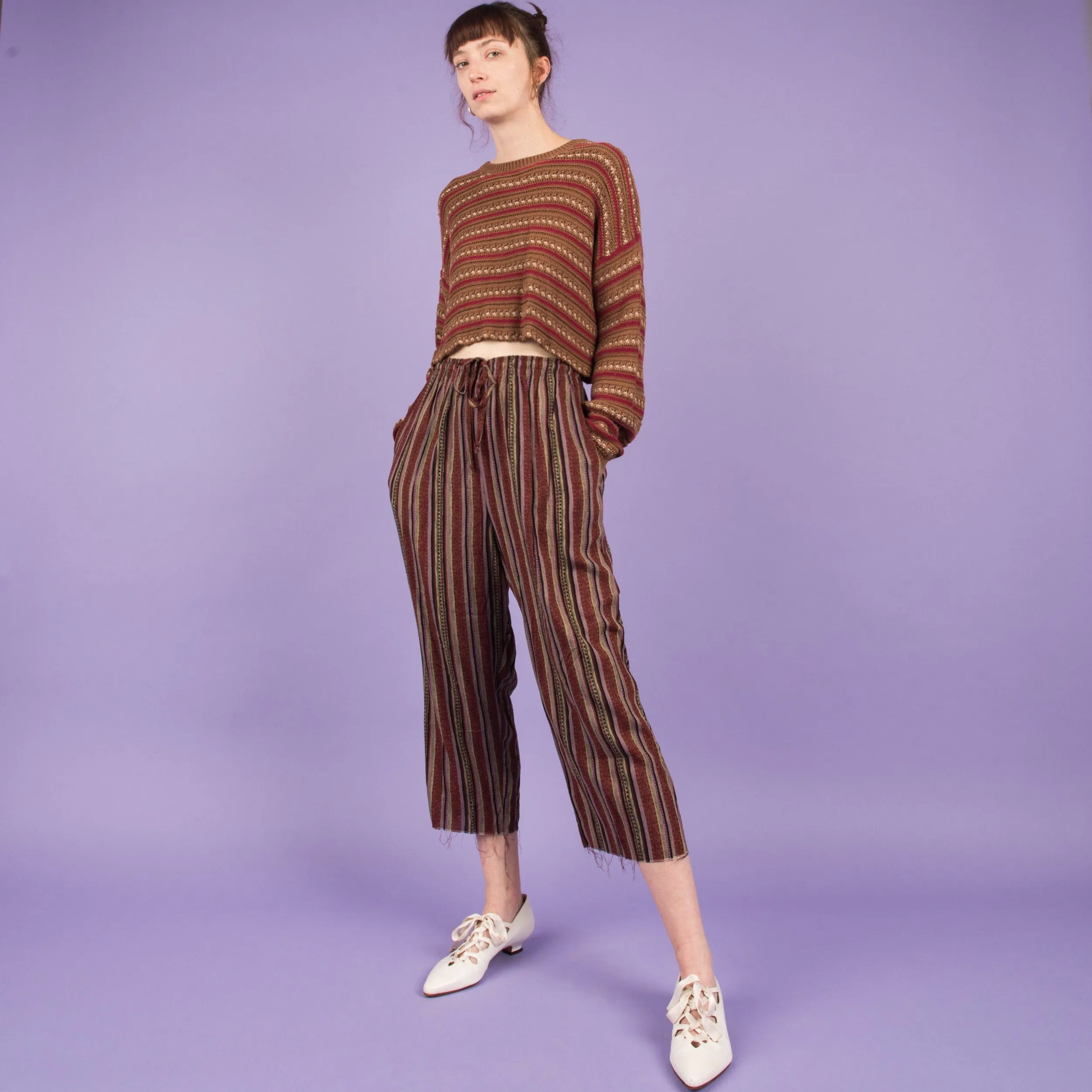 Vintage Cropped Easy Pants (S/M)