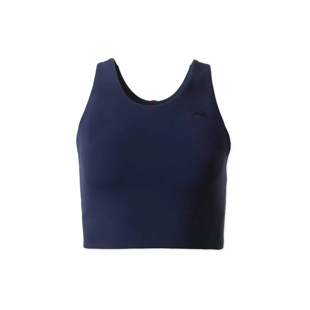 Women's Turnover Crop Top - Navy